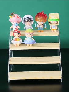 2/3/4/5 Tier  Acrylic Display Stand Toy Cosmetics Showcase Anime Handicraft Car Model Transparent Ladder Shelf
