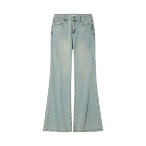 Retro Washed Slim Elastic Jeans