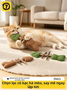 7o | Đồ Chơi Mèo Bạc Hà Matatabi Que Răng Hình Xương Cá