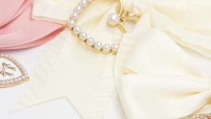 Imitation Pearl Bow Ribbon Keyring Keychain Large Bow Design Bag Pendant Sweet Fashion Jewelry Accessory For Women