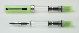 TWSBI ECO Fountain Pen Green Glow | Clear | Black | Pastel Pink |Pastel Blue| White | Lilac Demonstrator - Business Office Pen Creative School Student Writing Gift Transparent Piston Filler Extra Fine Medium Broad Stub 0.38mm