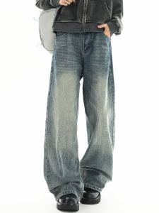 WUKONGYOUHUO | Vintage American Style Loose Straight Jeans
