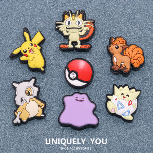 New DIY Hole Shoe Accessories Cartoon Pokemon Shoe Buckles Decorative Shoe Flowers Suitable for Clogs Shoe Decorations