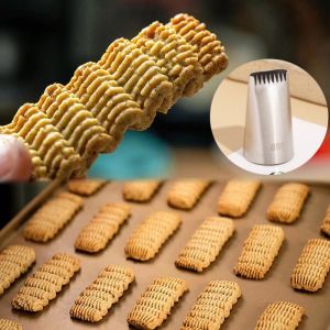 Mũi Phun Kem Bằng Thép Không Gỉ 304 Kích Thước Vừa Cho Nhà Bếp Và Nhà Ăn Công Nghiệp Dụng Cụ Làm Bánh Quy Hạt Tiêu Hình Răng Cưa Đơn