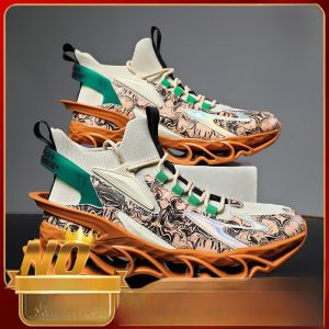 Brand Blade Mens Running Shoes Sporty Youth Trendy Streetwear Coconut Shoes Breathable Mesh Upper Rubber Outsole