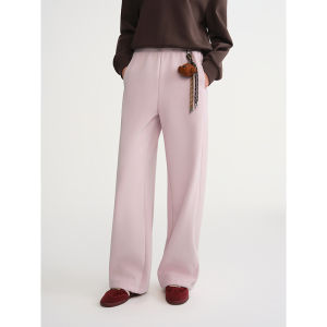 DUSHU | Elastic Waist Fluffy Pants Winter 2025 New