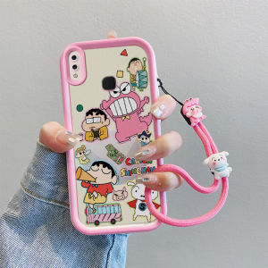 Applicable to Vivo Y97 Rear Fingerprint Phone Case V1813a Cartoon Girls Viv Z3i Protective Case INS Style Cute Female Vibo Y97 Stylish Japanese and Korean Students Viv0z3 Crayon Xiaoxin