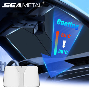 SEAMETAL Car Windshield Sun Shade Foldable Front Window Sun Protection Cover Anti UV Summer Cooling Sunshade Curtains for Car