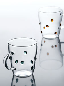 Cốc Thủy Tinh Chịu Nhiệt Nine Earth Cốc Đựng Nước Hình Tròn Dung Tích 200-400ml Cốc Đựng Sữa Cà Phê Cho Văn Phòng