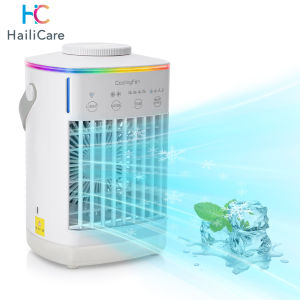 4 Speeds Portable Air Cooler Desktop Timing Cooling Fan Water Cooling Spray Fan USB Air Conditioning Cooler For Office Home Use