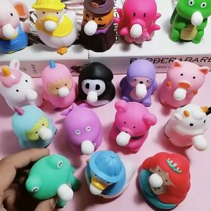 LYZRC Đồ Chơi Bong Bóng Khạc Nhổ Vịt Loại Mới Đồ Chơi Trẻ Em Bong Bóng Thổi Con Lắc Treo Đồ Chơi Xả Stress Tráng Men TPR Hình Vịt