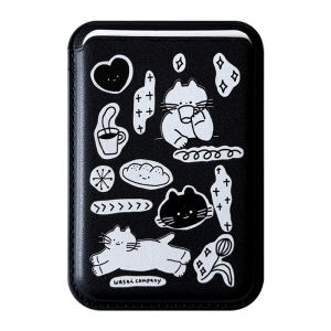 WASAI Cute Cat Doodle Magnet Acrylic Phone Case for iPhone 17 16 15 pro Max New Models Transparent Cute Animal Design Mobile Shell