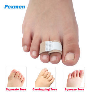 Pexmen 1/2/5Pcs Hammer Toe Straightener Hammertoe Splints Toe Cushioned Bandages for Broken Crooked and Overlapping Toes