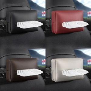 Car Tissue Box Armrest Box Tissue Pack Car Seat Back Hanging Type Sun Visor Tissue Bag Storage for Car Interior Decoration