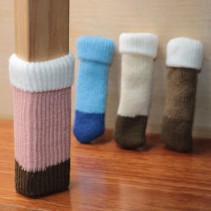 Alas Pelindung Kaki Meja Anti Slip Gores Kaos Kursi Meja Kaus Kaki Meja Rajut Sarung Kaki Meja