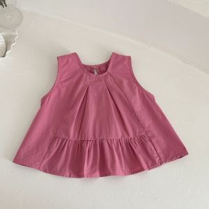 Sleeveless Round Neck Striped Stylish Loose Infant Set