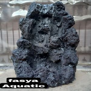 aquarium aquascape tebing air terjun batu lavarock tinggi 25cm