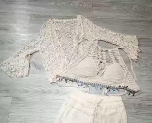 Đồ Bơi Nữ Sét Bikini Len Móc Đi Biển 3 Chi Tiết Bin Sports BHN017