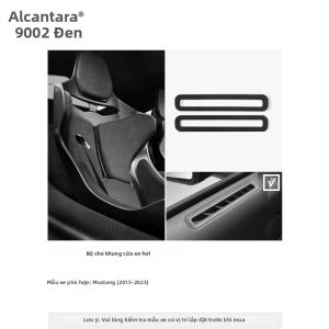ALCANTARA | Alcantara Nội Thất Ô Tô Cửa Bên Lỗ Thông Khí Ổ Cắm Bảng Điều Khiển Viền Dán Cho Ford Mustang GT 2015-2023 Da Lộn Da Điều Chỉnh Phụ Kiện