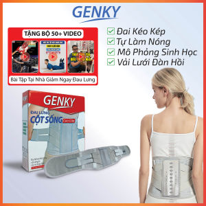 Đai lưng cột sống Genky hỗ trợ thoát vị thoái hóa đau lưng