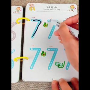 Kad Latihan Kawalan Pensel Kanak Kanak 2 5 Tahun Latihan Pra Sekolah Boleh Padam Latih Tumpuan Pen Control Training Card Digital Dot Kindergarten Kids Practice 2-5Yrs Erasable 控笔训练幼儿园儿童练习2-5岁可擦运笔控训练卡数字点阵入门专注 A013