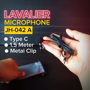 Microphone Mikrofon Type C Clip On Condenser Vlog Recorder Live Streaming Mic Condenser Compataible