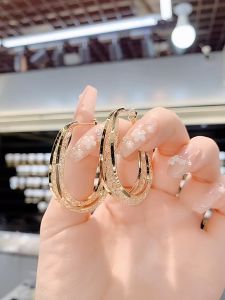 Bông tai nữ kiểu vòng tròn lớn đính đá phong cách cá tính kiểu dáng đơn giản dễ kết hợp phong cách Hàn Quốc BSTKL - [NaLa Shop]