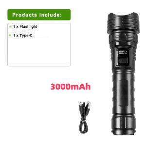 Đèn Pin Chống Nước Có Thể Sạc Lại USB XHP390 5000M Công Suất Cao Đèn Pin Cắm Trại Khẩn Cấp Đèn Săn Bắn Với Thân Đèn Bằng Hợp Kim Nhôm