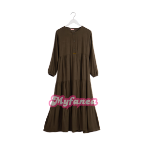 Myfanea - Nayli Midi Dress - Rayon Twill Premium - Homedress - Gamis Wanita Terbaru