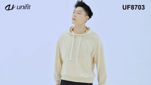 UNIFIT Plain Boxy Crop Hoodie Jacket For Men And Women Top Basic Sweater Hoodie Jacket Sweatshirts Menswear UF8703