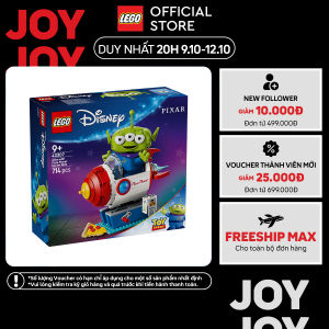 LEGO DISNEY PRINCESS 43307 Đồ Chơi Lắp Ráp Alien Và Tên Lửa Pizza Planet (714 Chi Tiết)