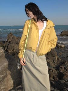 Outdoor Sporty Short Sun Protection Jacket Womens Small Size Summer Loose Breathable Casual Thin Coat Commute Style
