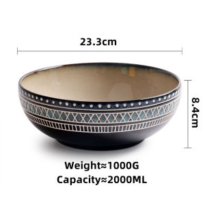 OMK American style Stoneware Salad Bowl Home Ceramic Tableware Set Exotic Style Series
