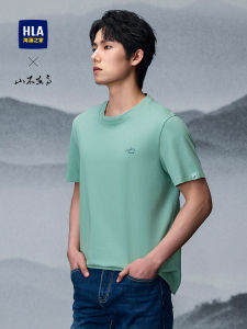 Áo Thun Nam Tay Ngắn HLA Cool Sensation in Họa Tiết Mùa Hè 2025 Áo Thun Nam Cổ Tròn Thường Ngày Bằng Vải Cotton Polyester