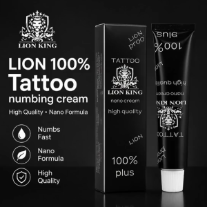 LION 100% TATTOO CREAM Strongest Anesthetic Numbing Numb Cream (For Tattoo Laser Waxing Piercing) (10g)Tattoo numb cream