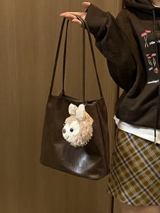 Natural Curl Early Commuter Fashion Soft Leather Tote Bag Womens Autumn Winter Large Capacity Single Shoulder Handbag