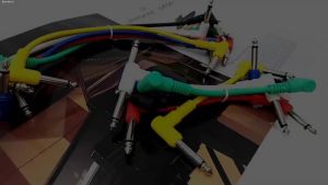 6pcs guitar pedal cable Electric Guitar Effect Pedal Patch Cable Cord Low Noise Shielded Audio Cable Leads 1/4 Right Angle Patch