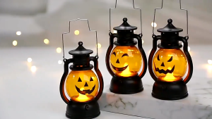 โคมไฟฟักทอง ไฟฮาโลวีน LED รูปตะเกียง mini สําหรับตกแต่งปาร์ตี้ฮาโลวีน