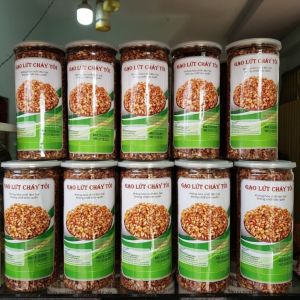 gạo lứt cháy tỏi hũ 300g - gạo lứt giảm cân