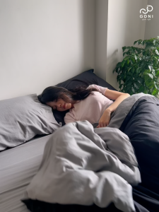 Bộ chăn mền ga gối GONI FRESH màu Đen Xám - Ga drap giường bo chun cao 4-25cm kích thước 1m 1m2 1m4 1m6 1m8 2m2