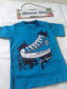 Kaos Distro Anak Laki Laki Biru Zero Seven
