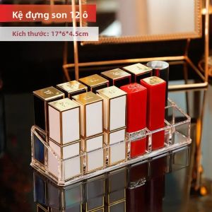 Hộp Đựng Mỹ Phẩm Bằng Da PU Trong Suốt Hộp Đựng Đồ Trang Sức Son Môi Phấn Mắt Hộp Đựng Phấn Nước Hộp Đựng Đồ Trang Điểm Cho Phụ Kiện Làm Đẹp