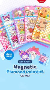 Mainan DIY Painting Diamond Magnetic / DIY Tempel Magnet Karakter