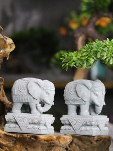 Lucky Animal Figurines Realistic Stone Sculptures for Tea Room Study Decor Chinese Mythical Creatures Landscape Garden Decor