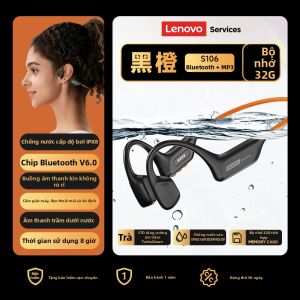 Lenovo | Tai Nghe Không Dây Truyền Âm Xương Bluetooth Chống Nước IPX8 Mở Tai