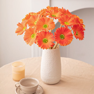 Fake Flower Artificial PU Flower Gerbera Flowers for Home Decoration Wedding Bouquet Gerbera Plastic Flower