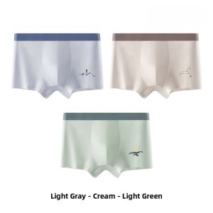 Miiow | Kids Cotton Underwear Boy Briefs Anti-Bacterial Comfortable Mid-Waist Elastic Waistband Four Corners Pants For Boys Ages 5-13