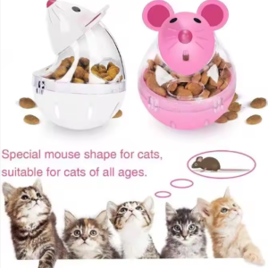 Pet Feeder Cat Toy Mouse Rolling Food Dispenser Bowl with Leakage Feature Funny Training Play Tool for Kittens And Cats Pet Supp