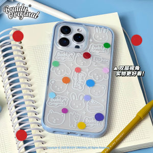 BuddyOriginal Cute Colorful Polka Dot Phone Case for 15Pro 14 New 16 Premium Ins Thin Creative Unique Design Mobile Phone Cover