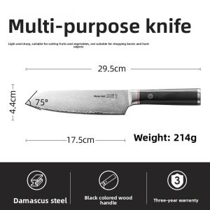 WANGMAZI | Damascus Steel Fruit Knife for Sashimi and Sushi